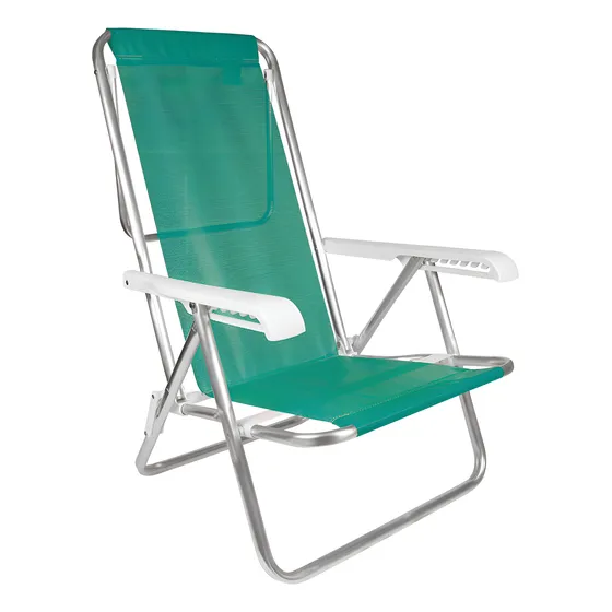 Reposera Mor 2271 Plegable de Aluminio para Playa y Camping Color Verde