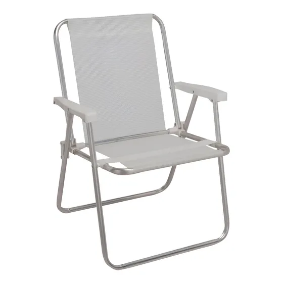 Silla Plegable Mor 2276 de Aluminio Reforzado Blanco para Jardín