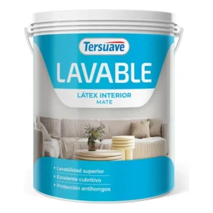 Pintura Látex Interior Lavable Tersuave Mate Blanco 4 Litros