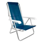 Reposera Sillón Mor de Aluminio 8 Posiciones Plegable Color Azul