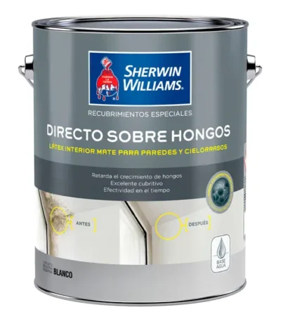 Pintura Látex Interior Sherwin-Williams Directo Sobre Hongo Blanco 4L