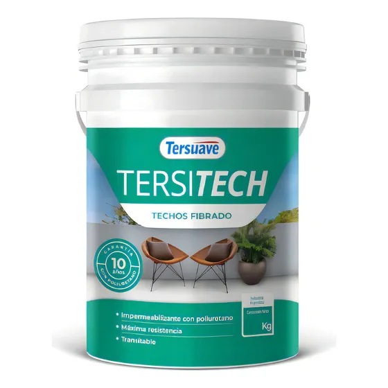 Tersuave Tersitech Impermeabilizante Fibrado para Techos 10 Litros Blanco Mate