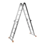 Escalera Multipropósito Lüsqtoff LE400 de Aluminio Plegable Plateada