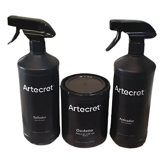 Artecret Kit Oxidatto Pintura Símil Óxido 3 Partes 1 Litro