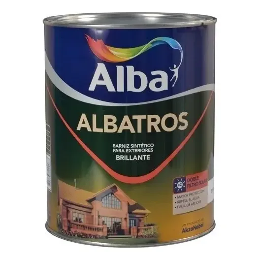 Alba Barniz Marino Albatros Transparente Brillante Exterior Doble Filtro Solar 1L