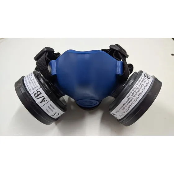 Semimáscara Respiratoria Profesional para Pintor con 2 Filtros A/B y 2 Repuestos