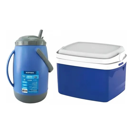 Combo Conservadora Térmica 12L + Bidón 2.5L para Playa y Camping