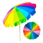 Sombrilla Parasol Rainbow Multicolor 2.20m para Jardín y Playa
