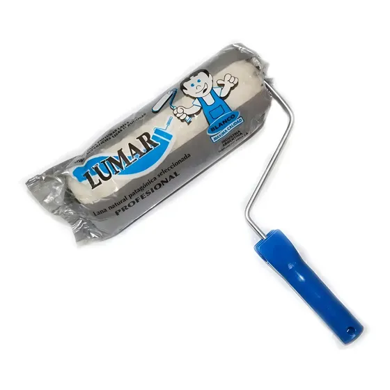 Rodillo Lumar de Lana Natural 22cm para Pintura Látex y Acrílica