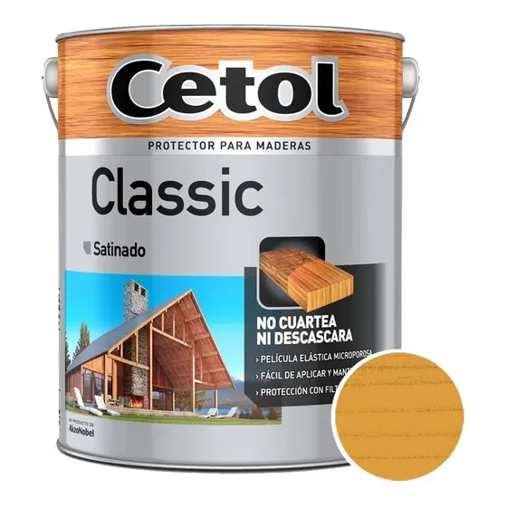 Cetol Classic Protector Madera Exterior Satinado Natural 4 Litros