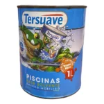 Tersuave Pintura para Piscinas Solvente Azul 1 Litro - Hormigón, Fibra y Plástico
