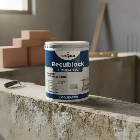 Sinteplast Recublock Cimientos Bloqueador de Humedad Pintura Fría 12 Kg