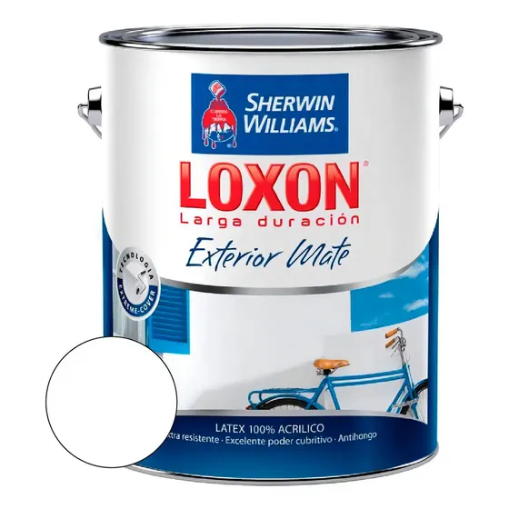 Pintura Látex Sherwin Williams Loxon Exterior Mate Blanco 10 Litros