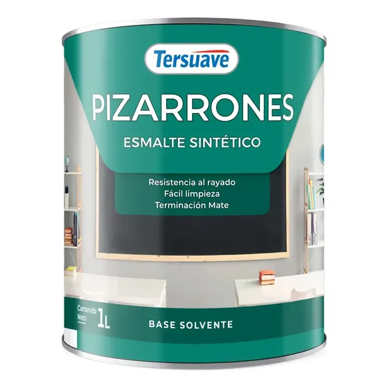 Esmalte Tersuave Pizarrón Borrable Negro Mate 1 Litro