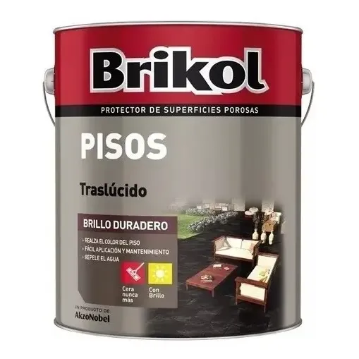 Brikol Protector de Pisos Negro Brillante 1 Litro