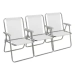 Sillones Plegables Mor de Aluminio para Playa y Camping - Pack x 3 Unidades