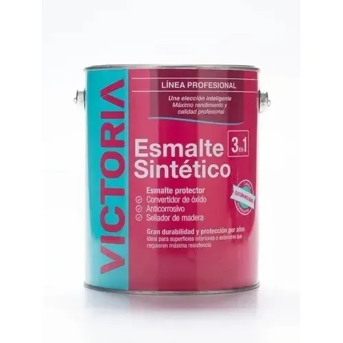 Esmalte Sintético Victoria 3 en 1 Negro 1 Litro