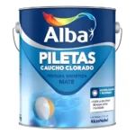 Pintura Alba para Piletas Caucho Clorado 4 Lts Colores Mate - Piscinas y Natatorios