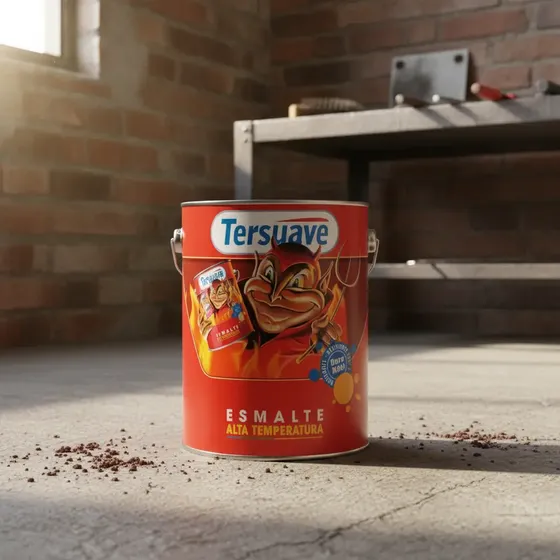 Tersuave Esmalte Sintético Alta Temperatura Aluminio 4 Litros - Pintura para Metales Interior Exterior