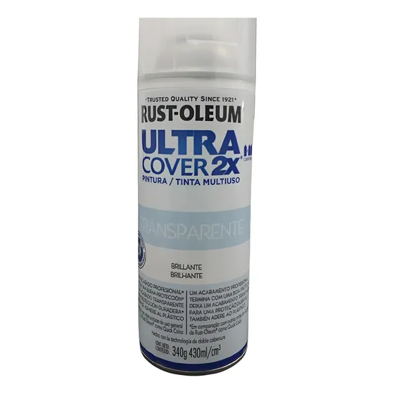 Rust-Oleum UltraCover 2X Barniz Transparente Brillo Acrílico en Aerosol 340gr