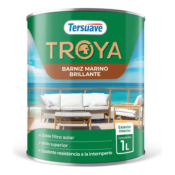 Tersuave Barniz Marino Brillante Filtro Solar Exterior Madera 1 Litro