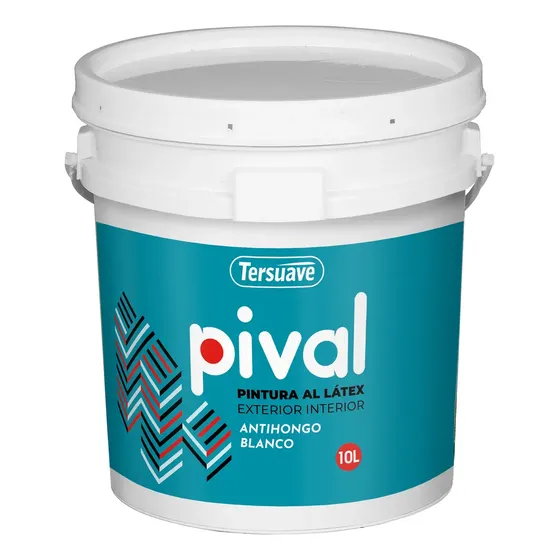 Pintura Látex Tersuave Pival Blanca Mate Interior Exterior 10 Litros