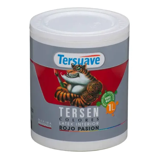 Pintura Látex Tersuave Tersen Interior Mate Rojo Pasión 1 Litro
