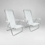 Pack 2 Reposeras Mor de Aluminio Plegables Coversol 8 Posiciones