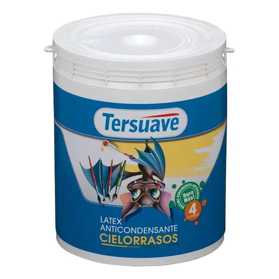 Tersuave Látex Cielorrasos Antihongo Mate Blanco 4 Lts