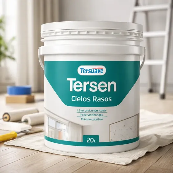 Pintura Látex Tersuave Cielorrasos Antihongo Blanco 20 Litros