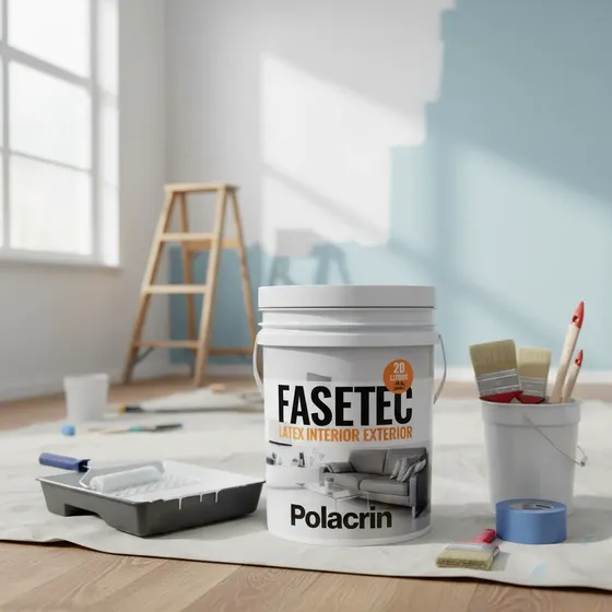 Polacrin Fasetec Frías Pintura Látex Acrílica Interior Exterior 20 Litros