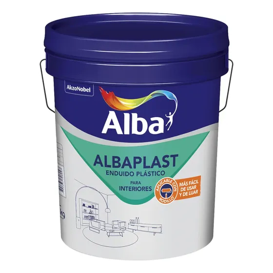 Alba Albaplast Enduido Plástico Interior Fácil Lijar 20 Litros
