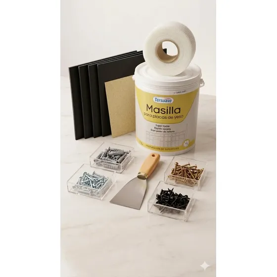Masilla Durlock Tersuave Lista para Usar 6kg - Combo Completo Profesional