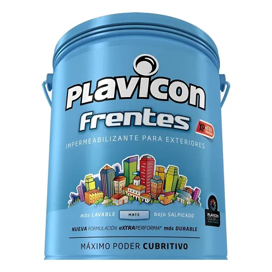Plavicon Frentes Pintura Látex Impermeable Exterior 5 Kg