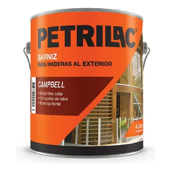 Petrilac Barniz Marino Brillante Transparente 4 Litros para Exterior