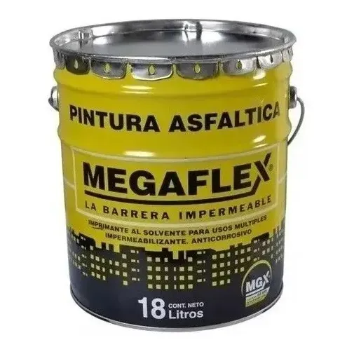 Megaflex Pintura Asfáltica Secado Rápido 18 Litros